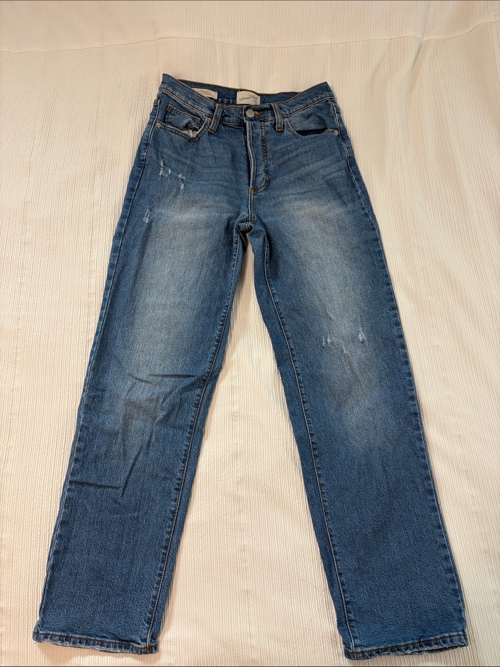 Women’s Straight-Leg Blue Denim Jeans